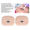 1 Pair Soft Silicone Eye Model Flexible 5D for Practicing Piercing Suture Makeup Tching Instructions