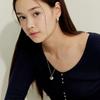 Murmur [925silver]Matt Heart Drop Necklace