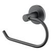 Modern Round Toilet Paper Holder Black Bath Accessory Durable Zinc Aluminum Easy Installation Concealed Screws Stylish Bathroom