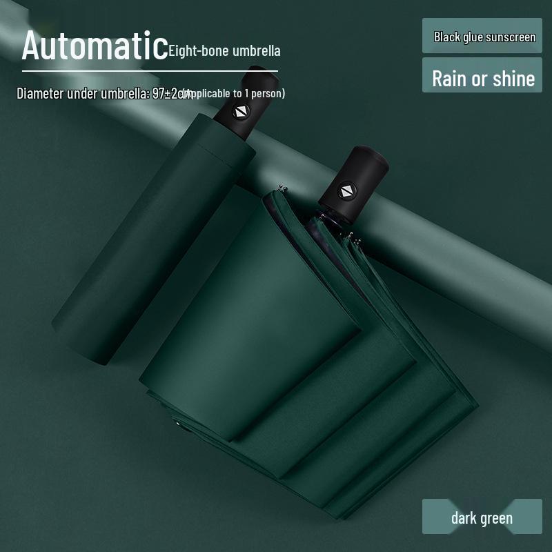 

Высококлассный автоматический солнцезащитный ветрозащитный складной зонт с петлей-пряжкой - Большой, настраиваемый и усиленный
