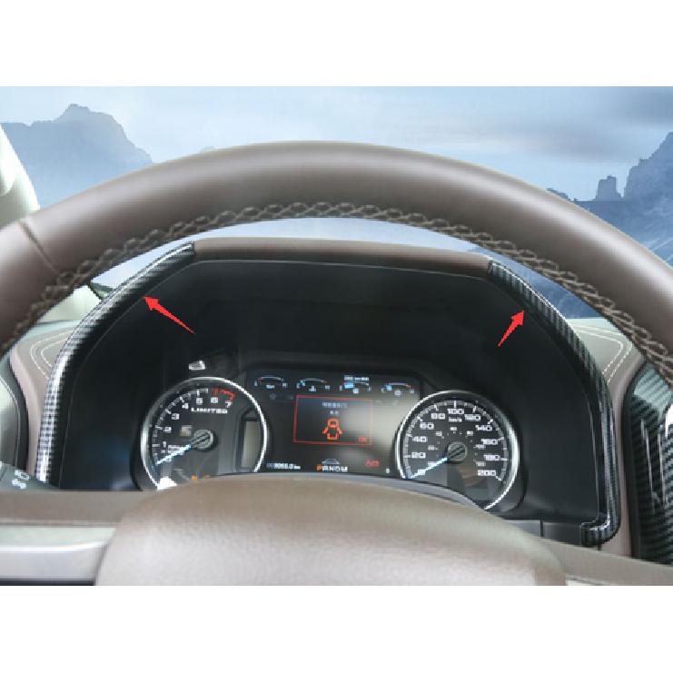 Carbon Fiber Interior Dashboard Panel Frame Cover Trim for Ford F150 2015-