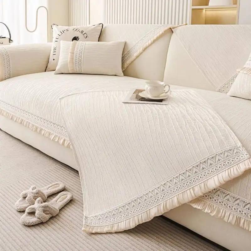 Non-Slip Chenille Sofa Cover for Living Room Four Seasons Universal Sofa Cushion French Style Light Luxury Couch Covers Home