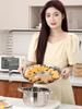 304 Stainless Steel Oil Control Tray with Side Rack for Fried Food and Skewers