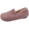 Fashion Plus Size Flat Shoes New Round Toe Deep Mouth Suede Warm Cotton Shoes for Autumn and Winter