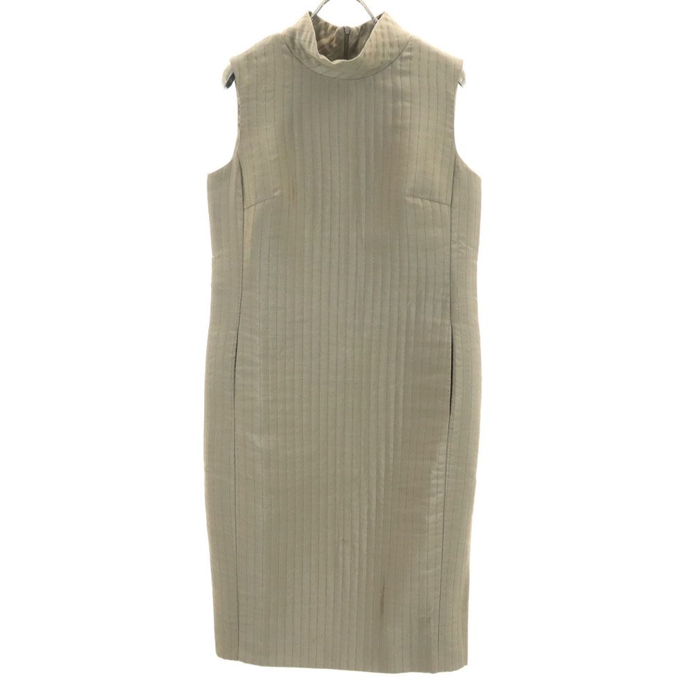 MAX MARA made in Italy No sleeve one piece 42 khaki Back zip Women Used