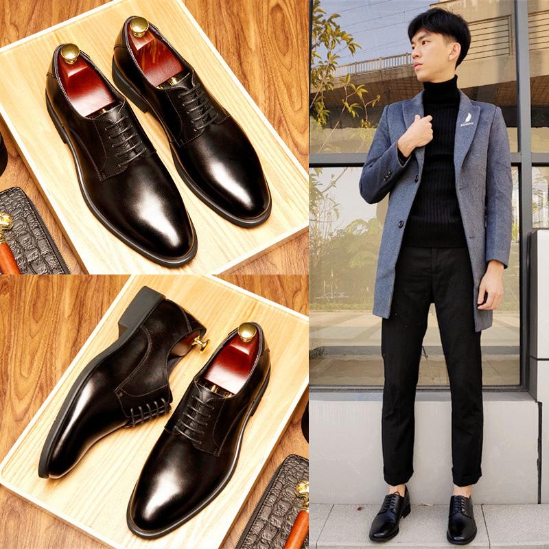 Men's Leather Shoes 35 Genuine Leather 36 Men's Business Dress 37 British 45 Autumn 46 Large Size 47 Youth 48 Wedding Men's Shoes