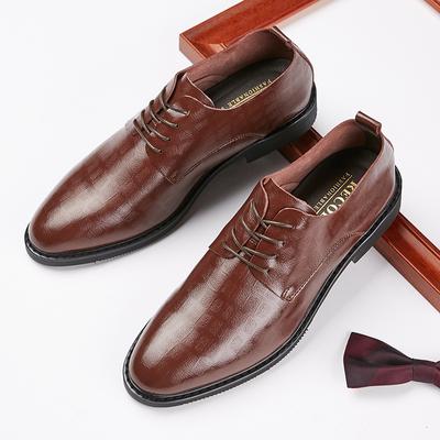 Nuevos zapatos de cuero con relieve para negocios, informales, formales, para hombre, suela suave, cómodos, para jóvenes