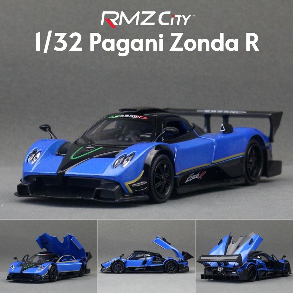 1/32 Pagani Zonda R Spielzeugauto Modell RMZ CiTY Druckguss Metall Miniatur Supersport Sound & Licht Kollektion Pull Back Geschenk Für Jungen
