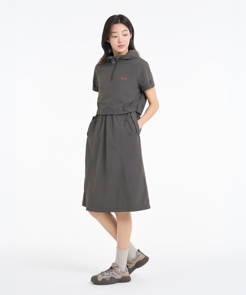 Bbc Earth Women'S Layered Hoodie Dress Khaki