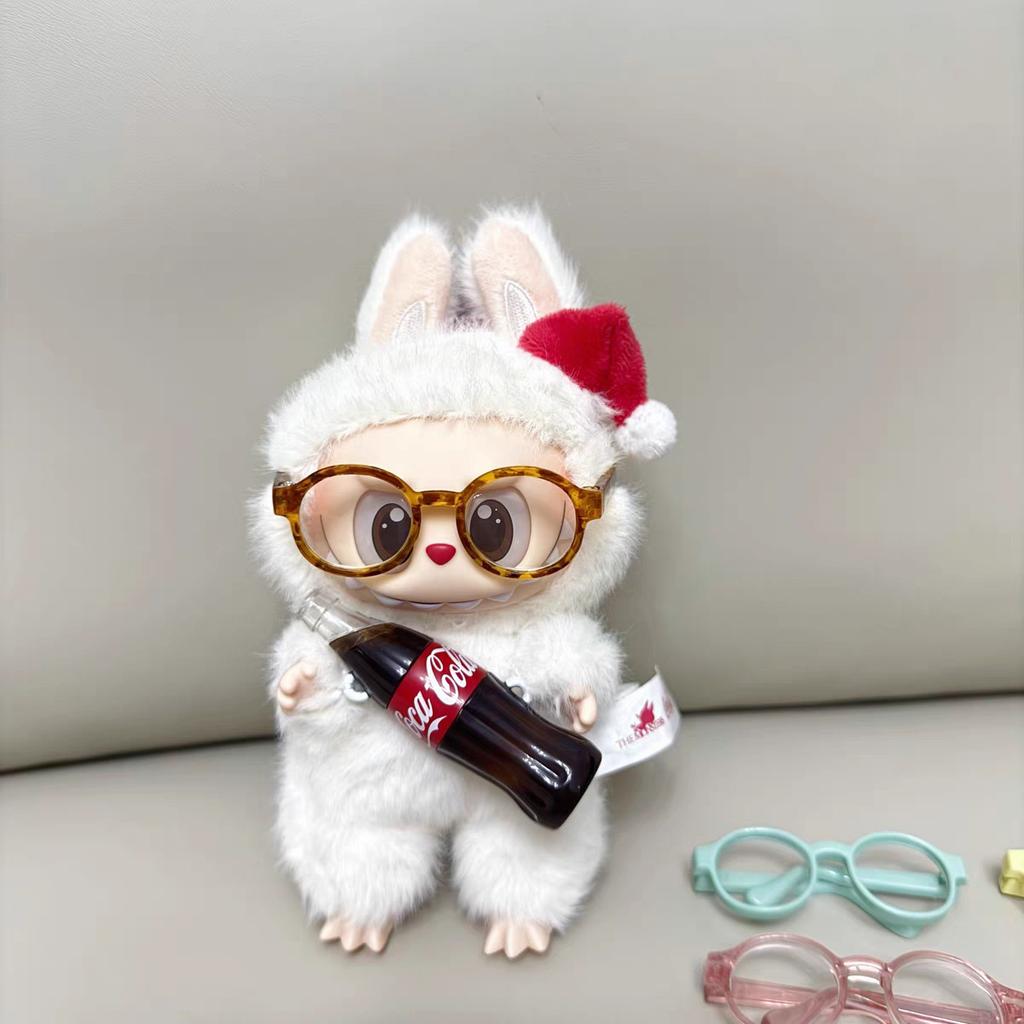 6.5cm Glasses for 10/15cm Labubu Dolls Glasses Cute Plastic Glasses Delicate Workmanship for Dolls Toy Glasses Accessories