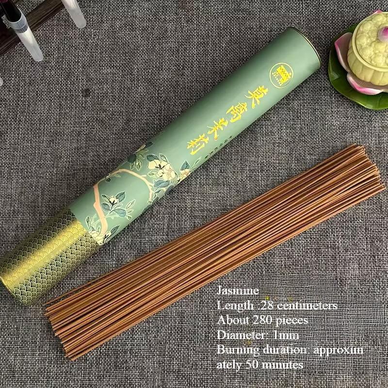 

28cm Natural Incense Sticks Jasmine Rose Peach Blossom Hibiscus Indoor Purify The Air Calm The Mind Help with Sleep Joss Stick Jasmine