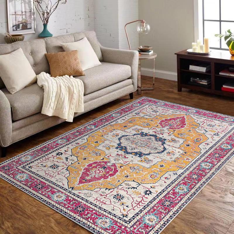 Persian Carpet, Bohemian Ethnic Style, Living Room Fully Carpeted, Office Floor Mat Can Be