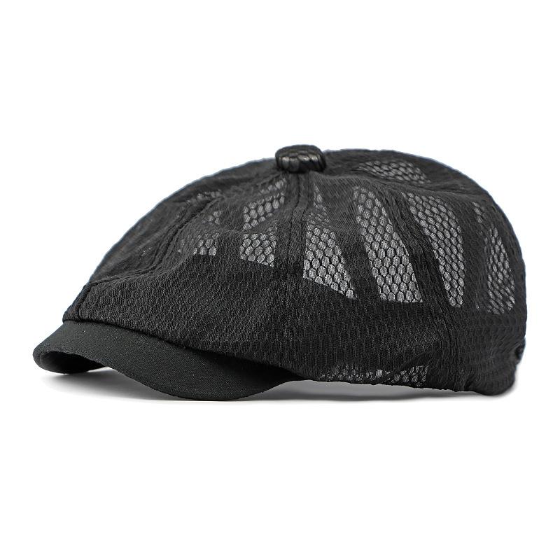 Men's Octagonal Hat Summer Breathable Sunscreen Sun Hat Retro Newsboy Hat For Women