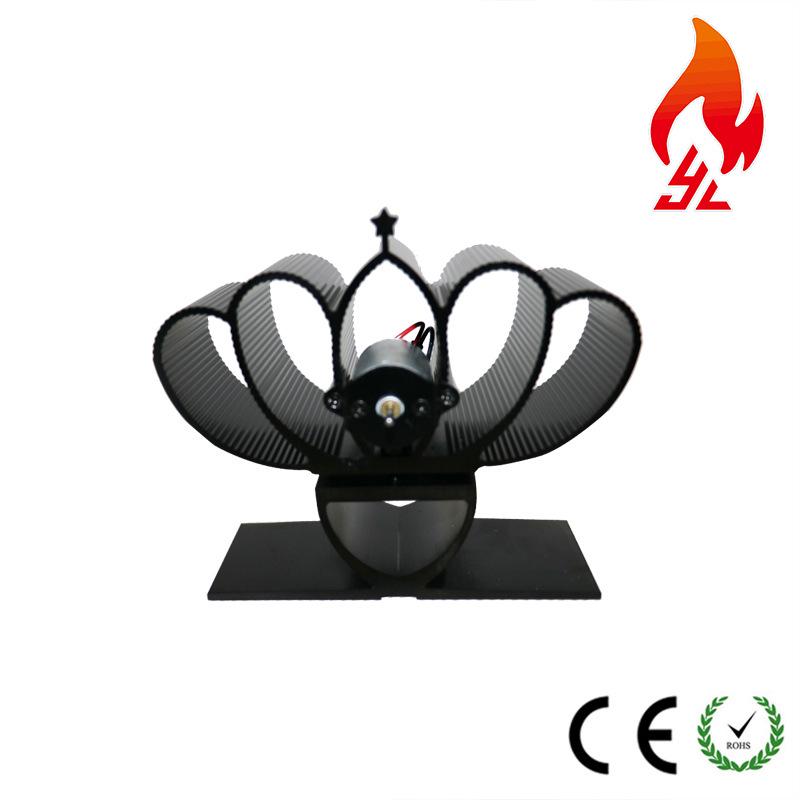 Mini Thermal-Powered Wood-Burning Fireplace Fan