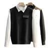 Men's Solid Color Sleeveless Knitted Sweater Vest - Round Neck, Thick, Autumn/Winter 2022 Collection