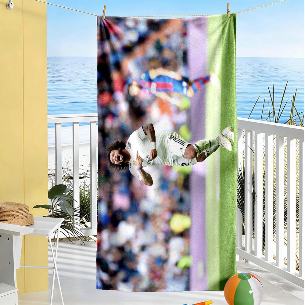 Football Players Action Beach Towel Soft Durable Quick-Dry Comfortable Lightweight