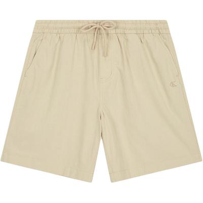 Jeans Early Autumn Solid Color Brand Logo Embroidered Drawstring Casual Shorts Men Shorts Beige J325623-RAE