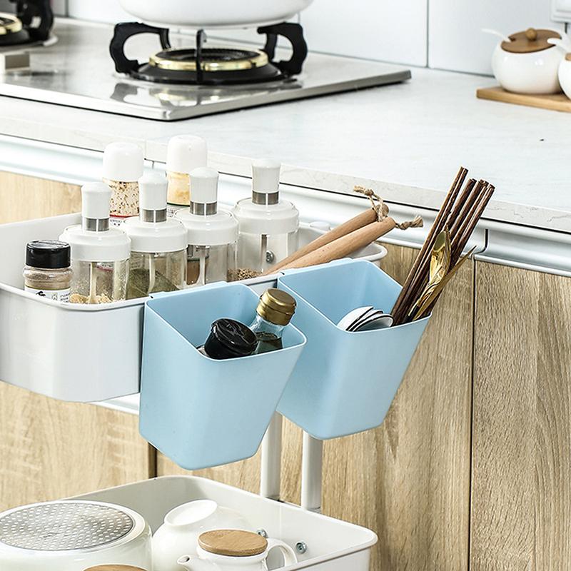 Plastic Hanging Cup Holders Hanging Cups For Rolling Cart Hanging Storage Bins Craft Supplies For Utility Cart Beauty Salon Trol