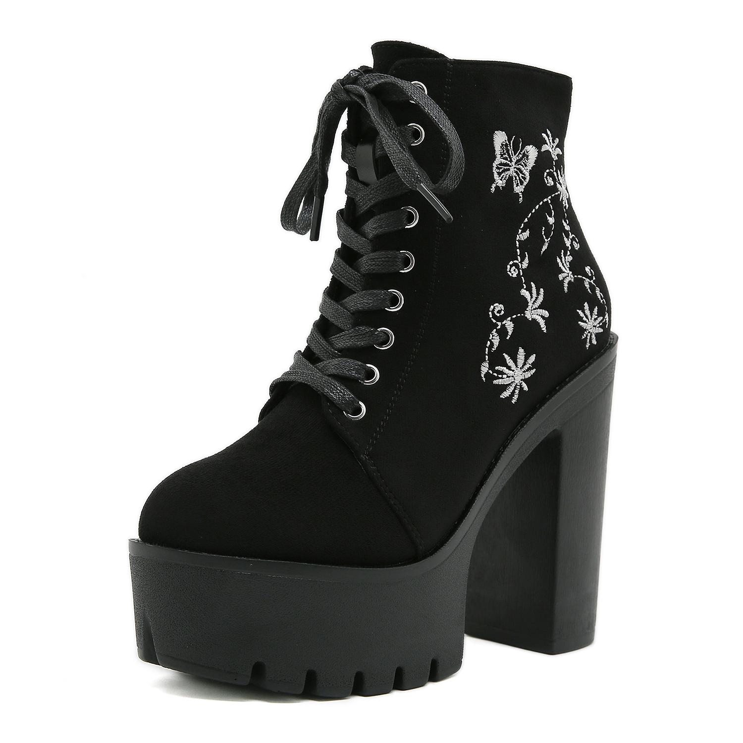 Gdgydh Цветочная вышивка на высоком каблуке — фото 7