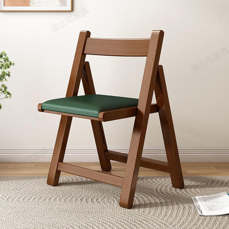 Solid Wood Folding Chair - Simple Foldable Dining Chair with Backrest, Portable for Kitchen, Outdoor & Small Spaces, furniture
