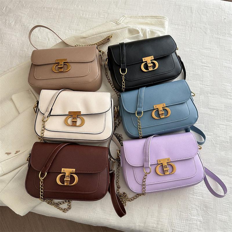Stylish And Minimalist Korean Small Shoulder Bag For Women Available In Black Blue Purple And Khaki