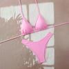 Solid Color Bikini Swimsuit Sexy Split Triangle Bag