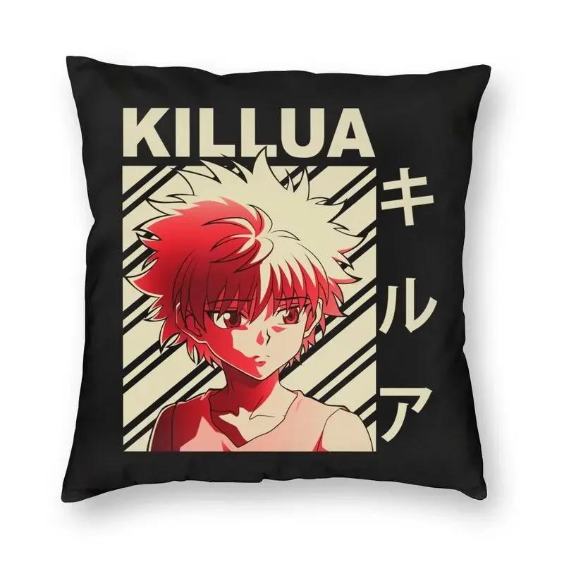 Kawaii Manga Anime Hunter X Hunter Cushion Cover Hxh Killua Zoldyck Throw Pillow Case For Sofa Square Pillowcase Home Decorative