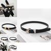 Chic Women's Unique Minimalist Metal Pin Buckle Waist Belt For Trendy Looks