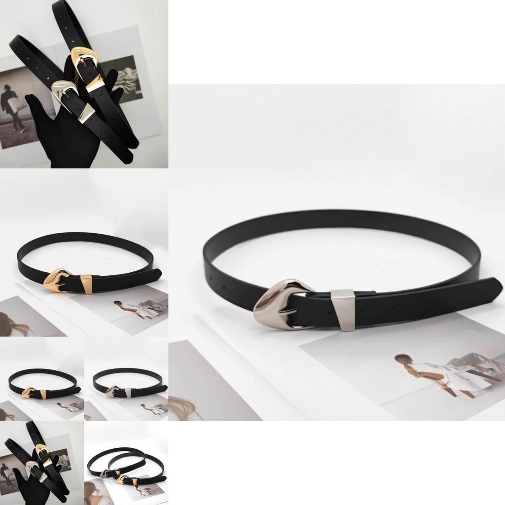 Chic Women's Unique Minimalist Metal Pin Buckle Waist Belt For Trendy Looks