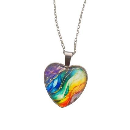 Pendant, Elegant and Dreamy Heart-shaped, Fashionable Chain Necklace