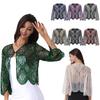 Women 1920s Sequin Hollow Lace Shawl Wraps Evening Cape Flapper Cover Up Bridal Bolero Shrug
