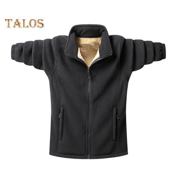 

Мужской кардиган, куртка с лацканами, длинный рукав, флисовое однотонное пальто с карманами, застежка-молния, осенне-зимняя утепленная верхняя одежда M чёрный