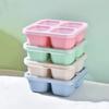 4Pcs/Set 4 Compartments Snack Containers Multicolor Divided Snack Box Adults