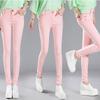 Candy Color Women's Skinny Jeans - Elastic Slim Fit Pencil Pants for Spring and Autumn