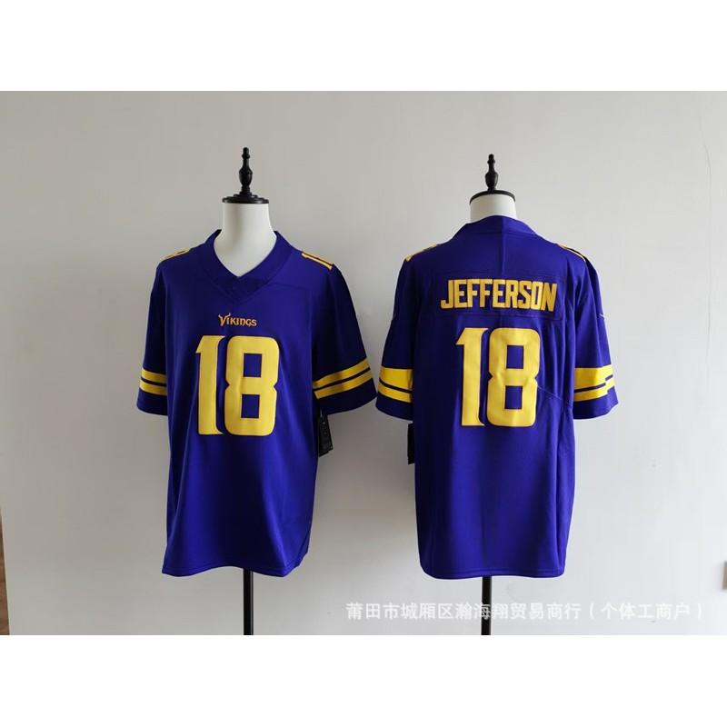 Vikings Team Football Jersey 22 Number Embroidered Rugby Shirt Adult Unisex