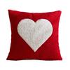 1-4PCS Heart Embroidery Pillow Cover Valentine‘s Day Love Pillowcase Cushion Case Round Floral Decor for Sofa Bed Wedding Gift