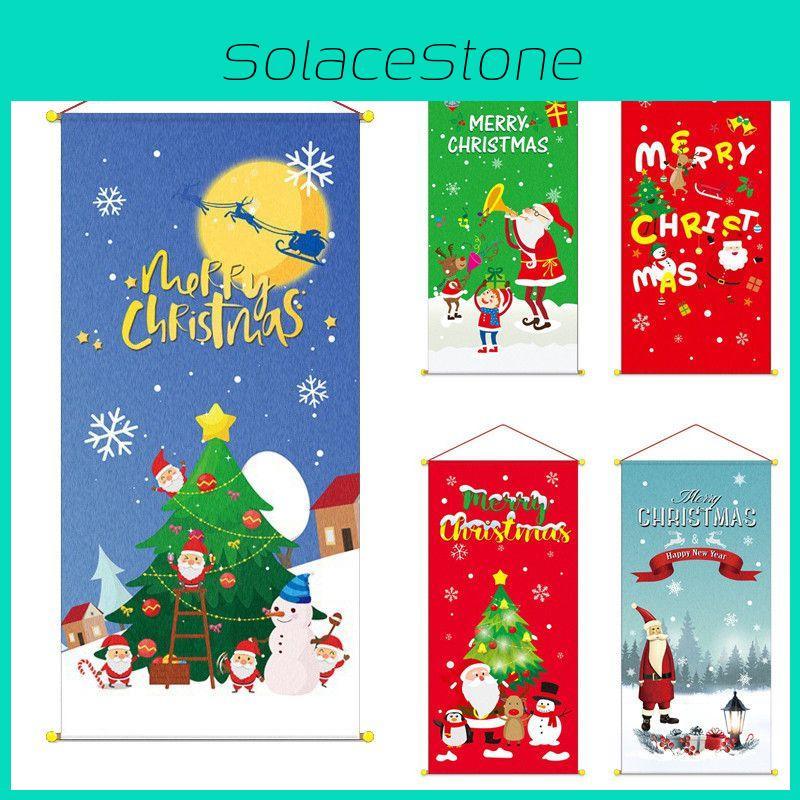Christmas Hanging Merry Flag Decor Xmas Home Outdoor Party Window Decoration