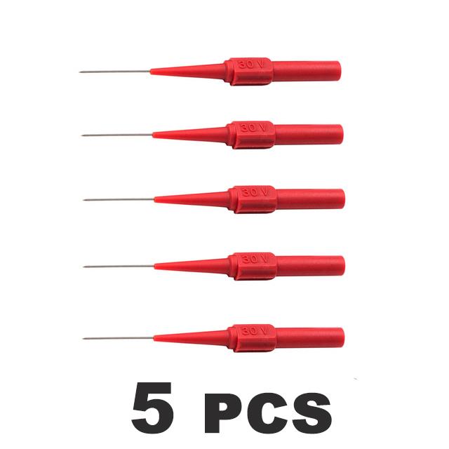 10Pcs 30V Car Tip Probes Diagnostic Tools Auto Multimeter Test Leads Extention Back Piercing Needle Tip Probes Mechanical Tools