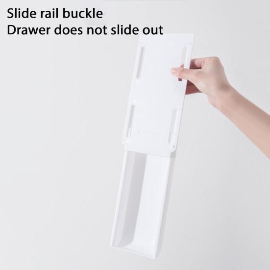 Under Desk Drawer Self-Adhesive Slide Out Organizer Under Desk Hidden Pull-out Storage Box for Makeup Tools Pens Stationery