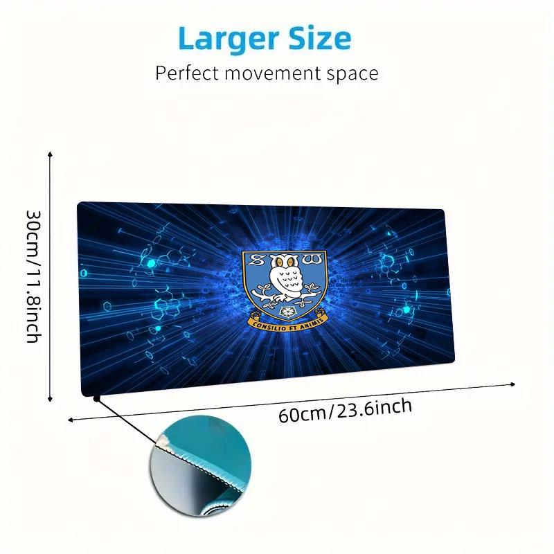 Sheffield Wednesday Logo Large Size Mouse Pad Large Gaming Table Cushion Non-slip Laptop Tablet Big Mousepad XXL Mat Mini PC Playmat With Lock edge