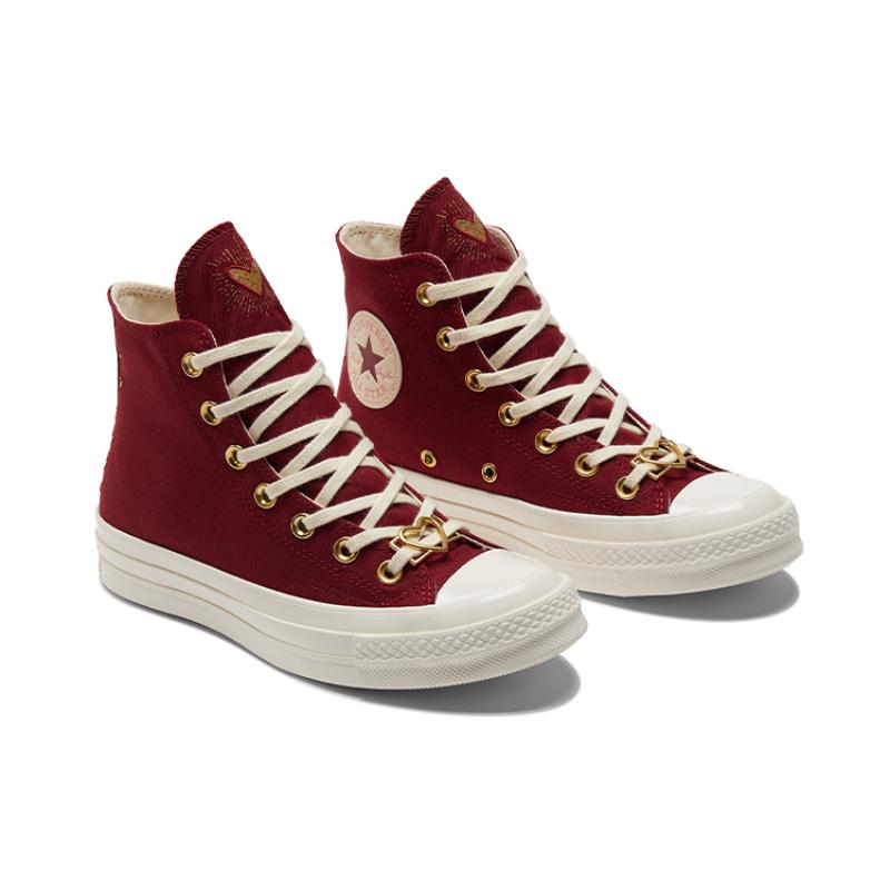 Converse Chuck Taylor All Star 1970s Trendy Versatile High Top Canvas Shoes Women's Red