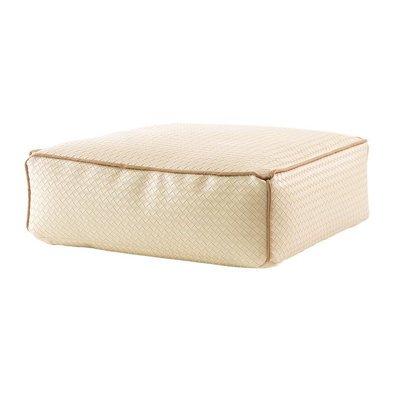 

Чехол для пуфа из ПВХ с плетеным узором, чехол для подушки из искусственной кожи в скандинавском стиле, марокканский пуф, пуф для эркера, татами, ненабитая подушка No Fillings