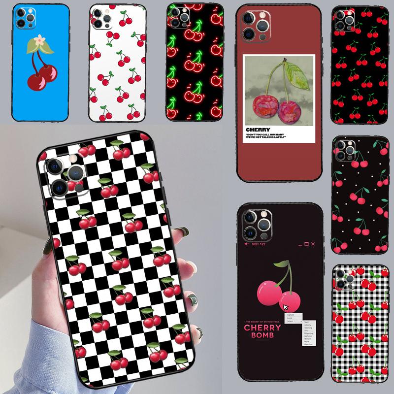 Cherry Pattern For Huawei Nova Y73 Y72 Y61 Y91 Y90 Y70 Y60 12s 12i 11i 8i 9 10 SE P60 Pro P30 P40 Lite Case