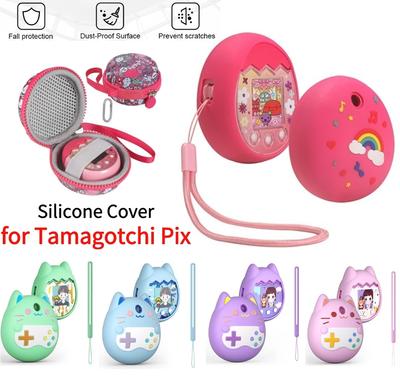 Etui na Tamagotchi z kolorowym ekranem, silikonowe etui na Tamagotchi Pix, etui na wirtualne zwierzątko, pokrowiec na cyfrowe elektroniczne zwierzątka, wodoodporny