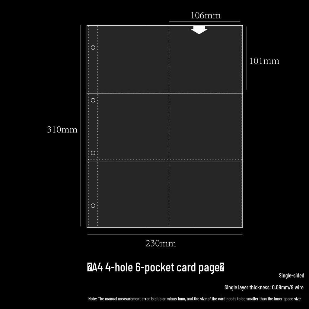 Light & Night 4-Pocket Card Album: Fits 6-Inch Polaroid & A4 Cards, High-Transparency Pages