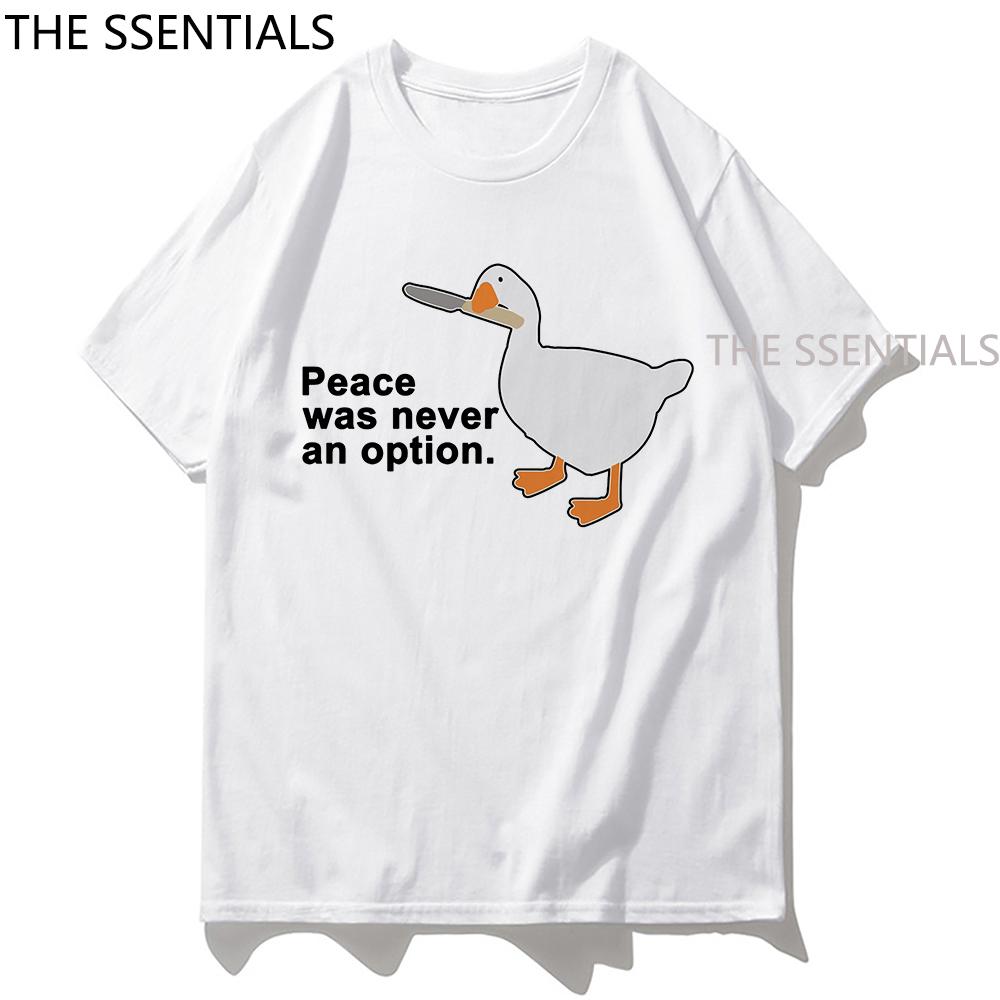 Goose Game Commit Tax Fraud T Shirt Women/Unisex Aesthetic Letter Print No Gender Only Goose Tshirt Daily Funny Graphic Cotton Tees