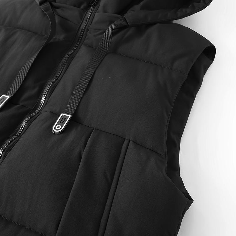 Nadměrná velikost S-8XL Zimní bezrukávová parka Pánská teplá vesta s kapucí Módní ležérní Silné svrchní oblečení Pánské bundy