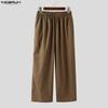 INCERUN Oversized Autumn Men Sailor Collar Long Sleeve Windbreaker Long Pants Casual Two Pieces Sets Outfits