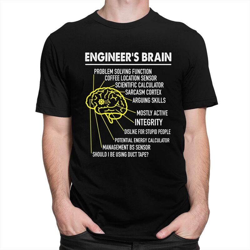 Custom Engineers Brain Engineering Tshirts for Men Short Sleeves T Shirt Cool Tshirts Loose Fit Pure Cotton Tees Gift