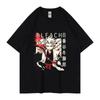 Shinigami cosigned 100 cotton Tshirt Kurozaki Ichigo Blue Dye Court thirteen Captain BLEACH shortsleeved men